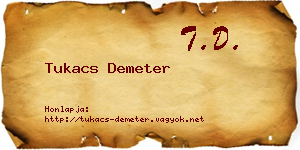 Tukacs Demeter névjegykártya